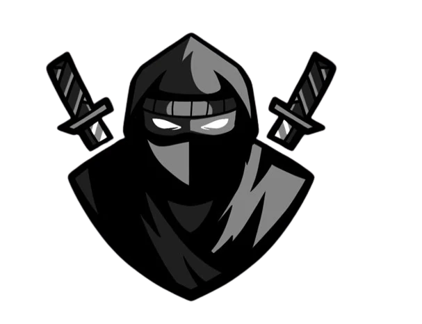 Delta Executor ninja logo with two crossed swords